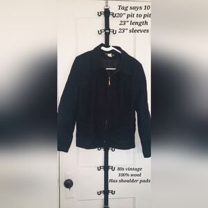 80s vintage 100% wool jacket